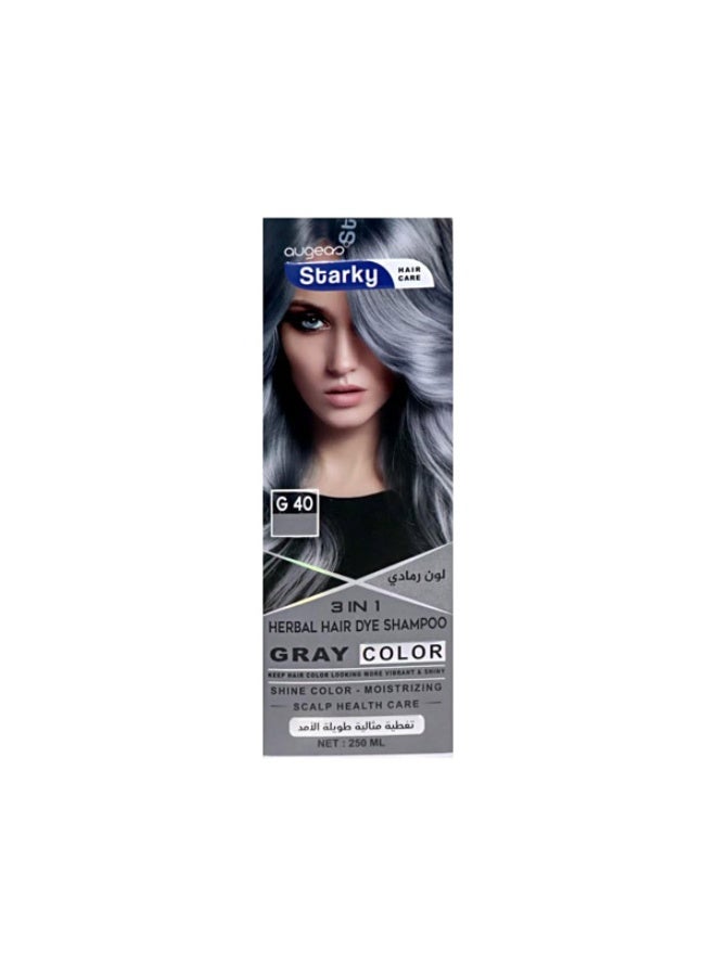 Starky Hair Coloring Shampoo – Gray Shade G40 – 250 ml